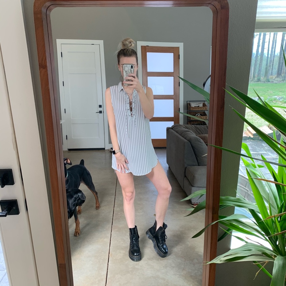 Lace up Dress